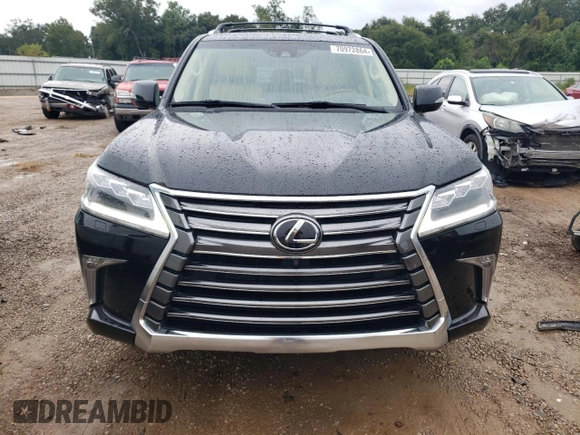 2020 Lexus LX 570 with VIN JTJDY7AX2L4317495, listed as a Copart auction lot 70972864 with 47,283 mi miles and Salvage title. Bid and sale history available at DreamBid. Image 5.