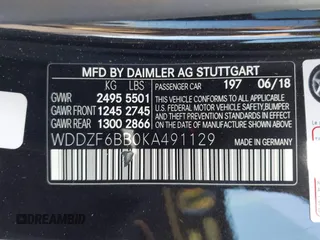 2019 Mercedes-Benz E 53 AMG with VIN WDDZF6BB0KA491129, listed as a IAAI auction lot 42112391 with 52,682 mi miles and . Bid and sale history available at DreamBid. Image 9.