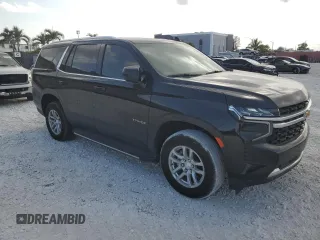 2021 Chevrolet Tahoe LS with VIN 1GNSCMKD4MR299752, listed as a Copart auction lot 50038445 with 69,349 mi miles and Salvage title. Bid and sale history available at DreamBid. Image 4.