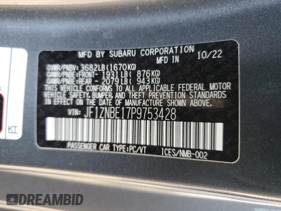 2023 Toyota GR86 Premium with VIN JF1ZNBE17P9753428, listed as a Copart auction lot 89211115 with 18,632 mi miles and Salvage Title. Bid and sale history available at carsss.com. Image 12.