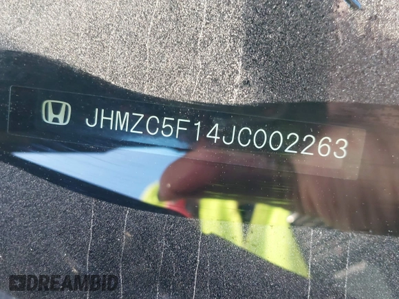 2018 Honda Clarity z VIN JHMZC5F14JC002263, wystawiony jako IAAI lot #41353651 z przebiegiem 153 401 mil mil oraz . Historia ofert i sprzedaży dostępna na DreamBid. Obrazek 9.