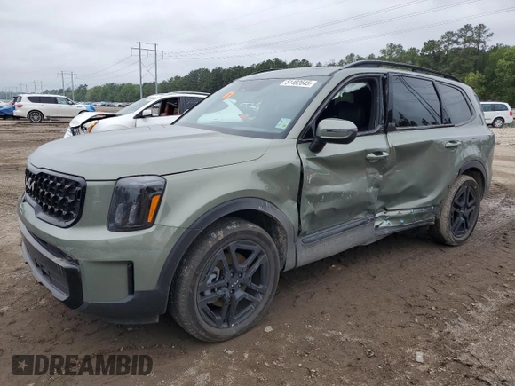 2024 Kia Telluride EX X-Line z VIN 5XYP3DGC2RG534931, wystawiony jako Copart lot #51492545 z przebiegiem 12 340 mil mil oraz Szkody całkowita. Historia ofert i sprzedaży dostępna na DreamBid. Obrazek 1.