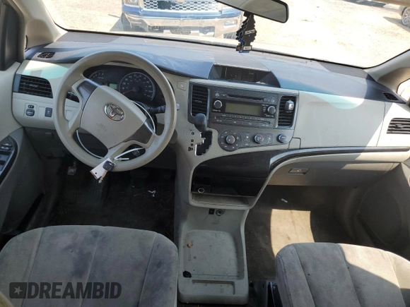 2013 Toyota Sienna L with VIN 5TDZK3DC3DS296433, listed as a Copart auction lot 62551444 with 0 mi miles and Non Repairable. Bid and sale history available at carsss.com. Image 8.