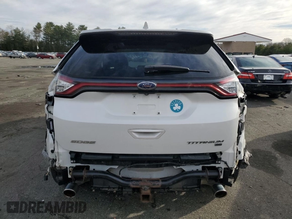 2015 Ford Edge Titanium with VIN 2FMTK4K8XFBB72573, listed as a Copart auction lot 48849375 with 80,998 mi miles and Salvage Title. Bid and sale history available at carsss.com. Image 6.