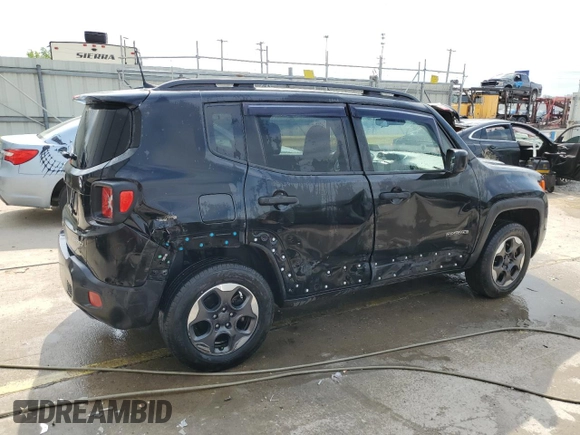 2018 Jeep Renegade Sport with VIN ZACCJBAB6JPH56241, listed as a Copart auction lot 54139495 with 152,693 mi miles and Salvage title. Bid and sale history available at DreamBid. Image 3.