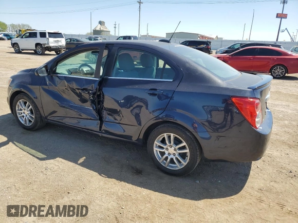 2015 Chevrolet Sonic LT with VIN 1G1JC5SH7F4134235, listed as a Copart auction lot 56666275 with 78,155 mi miles and Salvage title. Bid and sale history available at DreamBid. Image 2.