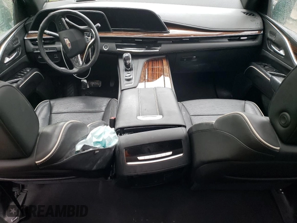 2021 Cadillac Escalade Premium Luxury with VIN 1GYS4BKL8MR446084, listed as a Copart auction lot 58173625 with 120,422 mi miles and Salvage title. Bid and sale history available at DreamBid. Image 8.