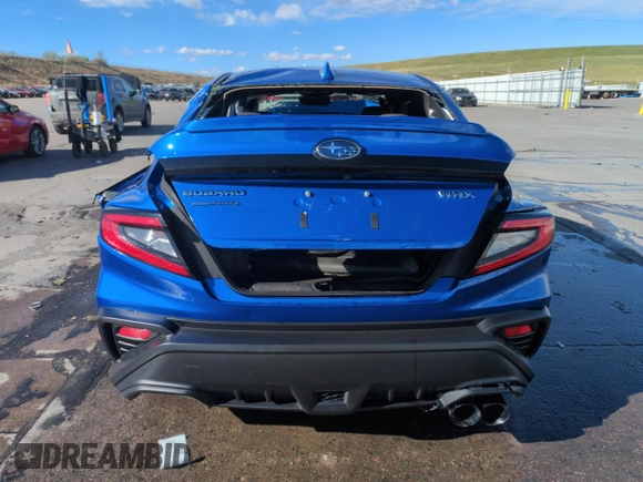 2022 Subaru WRX Limited with VIN JF1VBAL66N9022471, listed as a Copart auction lot 54058415 with 21,239 mi miles and Salvage title. Bid and sale history available at DreamBid. Image 6.