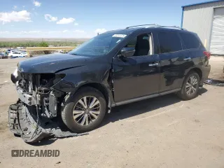 2017 Nissan Pathfinder SV z VIN 5N1DR2MM7HC603758, wystawiony jako Copart lot #53312475 z przebiegiem 92 856 mil mil oraz Szkoda całkowita • Salvage title. Historia ofert i sprzedaży dostępna na DreamBid. Obrazek 1.