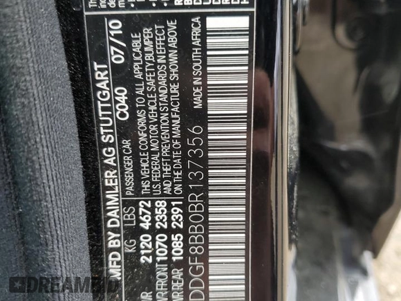 2011 Mercedes-Benz C 300 Sport with VIN WDDGF8BB0BR137356, listed as a Copart auction lot 55791515 with 200,119 mi miles and Salvage title. Bid and sale history available at DreamBid. Image 12.