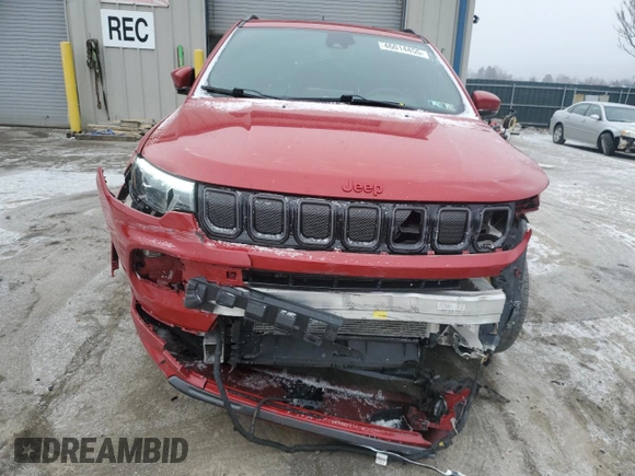 2022 Jeep Compass (RED) Edition с VIN 3C4NJDCB6NT237206, выставлен на аукционе Copart как лот 46014455 с пробегом 22 399 миль миль и Списание • Salvage title. История ставок и продаж доступна на DreamBid. Изображение 5.
