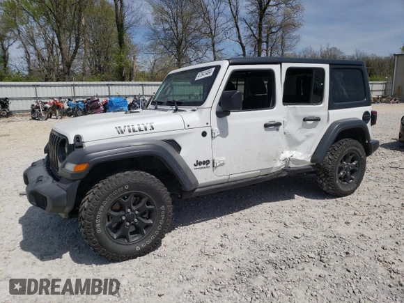 2020 Jeep Wrangler Unlimited Sport with VIN 1C4HJXDN7LW169755, listed as a Copart auction lot 47641404 with 85,902 mi miles and Salvage title. Bid and sale history available at DreamBid. Image 1.