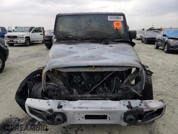 2018 Jeep Wrangler JK Unlimited Sport S with VIN 1C4BJWDG1JL871201, listed as a Copart auction lot 66026884 with 0 mi miles and Non Repairable. Bid and sale history available at carsss.com. Image 5.