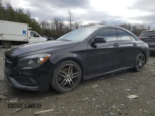2018 Mercedes-Benz CLA with VIN WDDSJ4EB2JN613027, listed as a Copart auction lot 48057185 with 114,726 mi miles and Salvage Title. Bid and sale history available at carsss.com. Image 1.