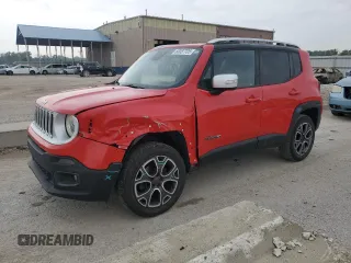 2015 Jeep Renegade Limited with VIN ZACCJBDT0FPB70154, listed as a Copart auction lot 60087705 with 156,264 mi miles and Salvage title. Bid and sale history available at DreamBid. Image 1.