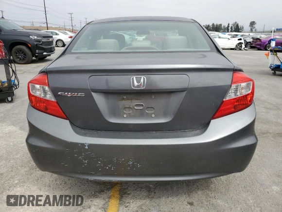 2012 Honda Civic EX with VIN 2HGFB2F86CH330174, listed as a Copart auction lot 56070795 with 137,040 mi miles and Salvage Title. Bid and sale history available at DreamBid. Image 6.