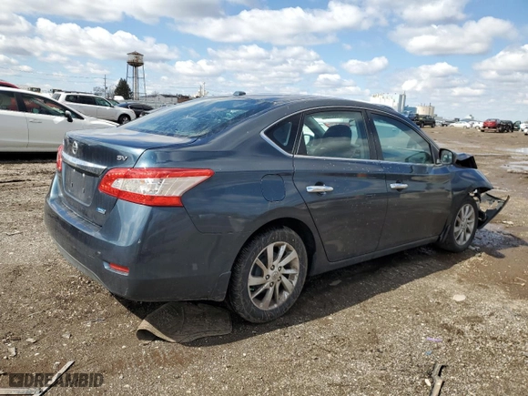 2013 Nissan Sentra SV with VIN 3N1AB7APXDL669682, listed as a Copart auction lot 49552735 with 167,009 mi miles and Salvage Title. Bid and sale history available at carsss.com. Image 3.