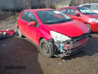 2012 Toyota Prius c One with VIN JTDKDTB33C1517149, listed as a IAAI auction lot 41650786 with 163,287 mi miles. Bid and sale history available at carsss.com. Image 1.