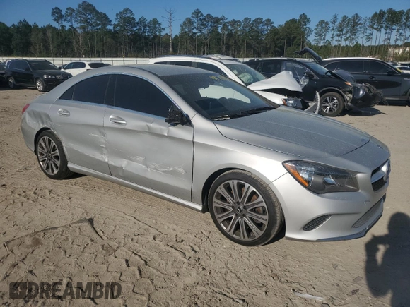 2018 Mercedes-Benz CLA 250 with VIN WDDSJ4EB2JN556408, listed as a Copart auction lot 49788375 with 67,821 mi miles and Salvage Title. Bid and sale history available at DreamBid. Image 4.