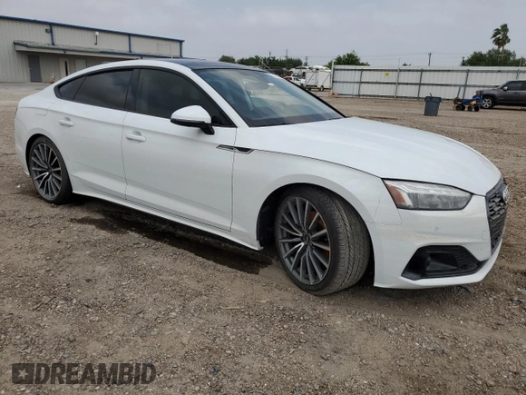 2022 Audi A5 Sportback Premium Plus with VIN WAUCBCF58NA027585, listed as a Copart auction lot 51382045 with 22,354 mi miles and Salvage Title. Bid and sale history available at carsss.com. Image 4.