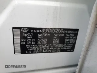 2022 Hyundai Santa Fe Calligraphy with VIN 5NMS54AL8NH394073, listed as a Copart auction lot 42601245 with 26,207 mi miles and Salvage Title. Bid and sale history available at carsss.com. Image 16.