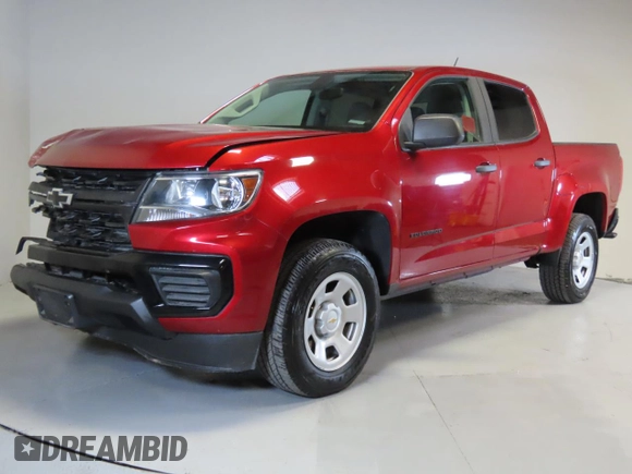 2021 Chevrolet Colorado 2WD Work Truck z VIN 1GCGSBEN0M1174272, wystawiony jako Copart lot #42055435 z przebiegiem 58 052 mil mil oraz Szkoda całkowita • Salvage title. Historia ofert i sprzedaży dostępna na DreamBid. Obrazek 2.
