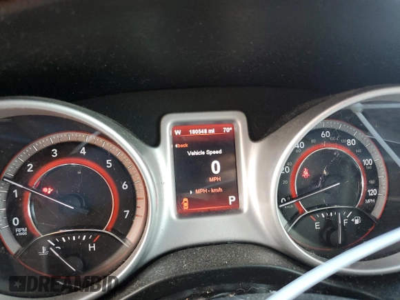 2012 Dodge Journey SXT with VIN 3C4PDCBG5CT135724, listed as a Copart auction lot 56938415 with 180,548 mi miles and Salvage title. Bid and sale history available at DreamBid. Image 9.