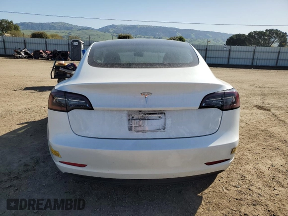 2023 Tesla Model 3 with VIN 5YJ3E1EA6PF423070, listed as a Copart auction lot 52029985 with 19,541 mi miles and Salvage Title. Bid and sale history available at DreamBid. Image 6.