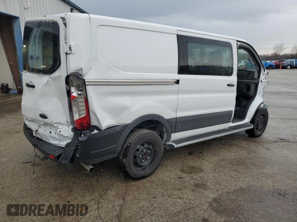 2024 Ford Transit Cargo with VIN 1FTBR1Y82RKA62547, listed as a Copart auction lot 51338505 with 6,979 mi miles and Clean Title. Bid and sale history available at DreamBid. Image 3.