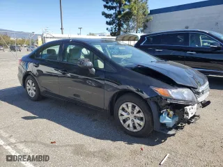 2012 Honda Civic Sdn LX with VIN 19XFB2F55CE392780, listed as a Copart auction lot 46284845 with 106,220 mi miles and Salvage Title. Bid and sale history available at carsss.com. Image 4.