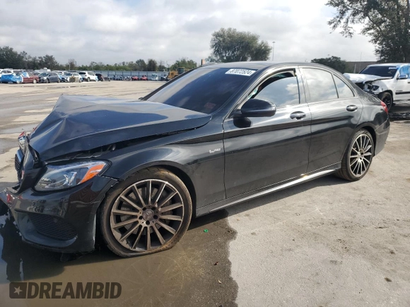 2017 Mercedes-Benz C 43 AMG with VIN 55SWF6EB7HU188565, listed as a Copart auction lot 87072524 with Not Provided miles and Salvage Title. Bid and sale history available at DreamBid. Image 1.