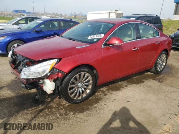 2012 Buick Regal Turbo Premium 1 with VIN 2G4GS5EV0C9211568, listed as a Copart auction lot 53569285 with 201,044 mi miles and Clean title. Bid and sale history available at DreamBid. Image 1.