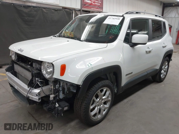 2018 Jeep Renegade Altitude z VIN ZACCJABB6JPH79544, wystawiony jako IAAI lot #41742928 z przebiegiem 59 540 mil mil oraz . Historia ofert i sprzedaży dostępna na DreamBid. Obrazek 2.
