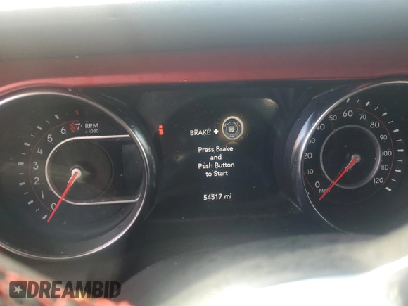 2021 Jeep Wrangler Unlimited Rubicon with VIN 1C4JJXFG1MW849460, listed as a Copart auction lot 45307515 with 54,517 mi miles and Salvage title. Bid and sale history available at DreamBid. Image 9.