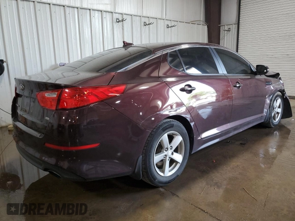 2015 Kia Optima LX with VIN 5XXGM4A7XFG466595, listed as a Copart auction lot 59190135 with 102,847 mi miles and Salvage title. Bid and sale history available at DreamBid. Image 3.