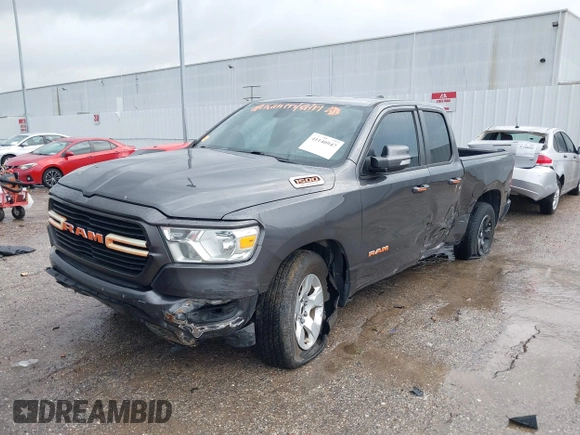 2021 Ram 1500 Big Horn with VIN 1C6RRFBG4MN732254, listed as a IAAI auction lot 41140947 with 76,166 mi miles. Bid and sale history available at carsss.com. Image 2.