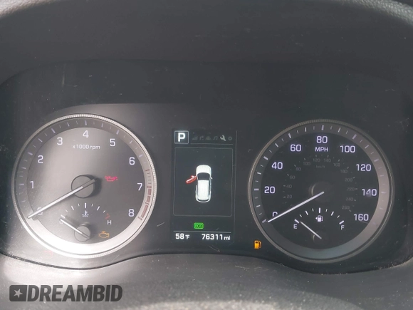 2016 Hyundai Tucson Eco with VIN KM8J3CA28GU217033, listed as a IAAI auction lot 41476238 with 76,311 mi miles. Bid and sale history available at carsss.com. Image 7.