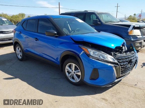 2024 Nissan Kicks S with VIN 3N1CP5BV8RL595357, listed as a IAAI auction lot 41777605 with 1,026 mi miles and . Bid and sale history available at DreamBid. Image 1.