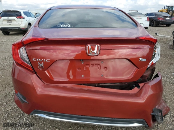 2019 Honda Civic Sedan LX with VIN 19XFC2F67KE015467, listed as a Copart auction lot 44038995 with 70,931 mi miles and Salvage Title. Bid and sale history available at carsss.com. Image 6.