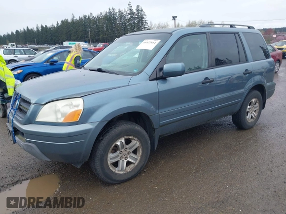 2005 Honda Pilot EX with VIN 2HKYF18465H565524, listed as a IAAI auction lot 41927812 with 218,637 mi miles. Bid and sale history available at carsss.com. Image 2.