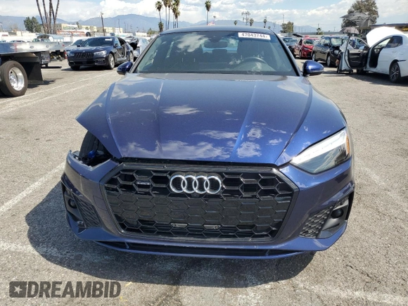 2021 Audi A5 Sportback S line Premium Plus with VIN WAUFACF58MA043669, listed as a Copart auction lot 47043744 with 37,135 mi miles and . Bid and sale history available at DreamBid. Image 5.