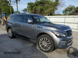 2015 Infiniti QX80 with VIN JN8AZ2NF9F9570154, listed as a Copart auction lot 60705624 with 140,183 mi miles and Clean Title. Bid and sale history available at carsss.com. Image 4.
