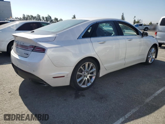 2015 Lincoln MKZ with VIN 3LN6L2J94FR607095, listed as a Copart auction lot 58938345 with 120,008 mi miles and Salvage title. Bid and sale history available at DreamBid. Image 3.
