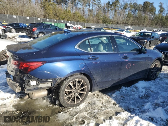 2015 Acura TLX V6 Tech with VIN 19UUB2F59FA009939, listed as a Copart auction lot 41357635 with 153,248 mi miles and Salvage Title. Bid and sale history available at carsss.com. Image 3.