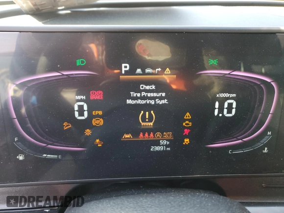 2024 Kia Sportage EX with VIN 5XYK3CDF7RG210456, listed as a Copart auction lot 45816055 with 23,891 mi miles and Salvage Title. Bid and sale history available at DreamBid. Image 9.