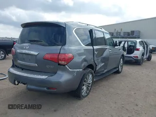 2015 Infiniti QX80 with VIN JN8AZ2NF5F9573634, listed as a IAAI auction lot 41510452 with 127,530 mi miles and . Bid and sale history available at DreamBid. Image 4.