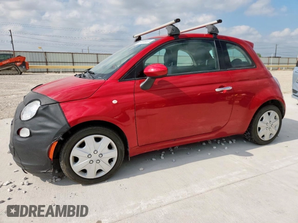 2015 FIAT 500 Pop with VIN 3C3CFFAR8FT581839, listed as a Copart auction lot 59895855 with 63,424 mi miles and Clean title. Bid and sale history available at DreamBid. Image 1.