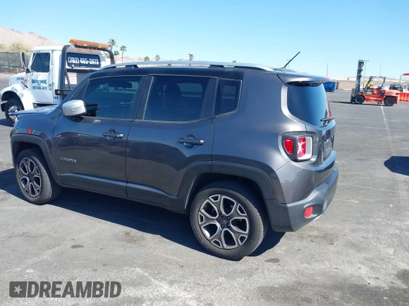 2016 Jeep Renegade Limited with VIN ZACCJBDT3GPD51130, listed as a IAAI auction lot 41725925 with 165,748 mi miles and . Bid and sale history available at DreamBid. Image 3.