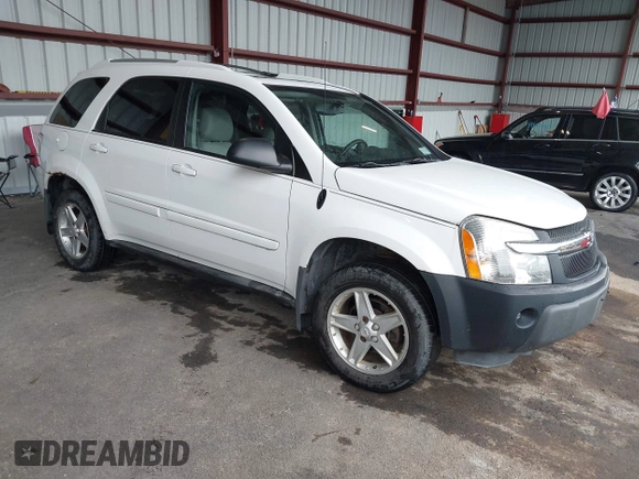2005 Chevrolet Equinox LT z VIN 2CNDL73F856095869, wystawiony jako IAAI lot #42450905 z przebiegiem 145 307 mil mil oraz . Historia ofert i sprzedaży dostępna na DreamBid. Obrazek 1.