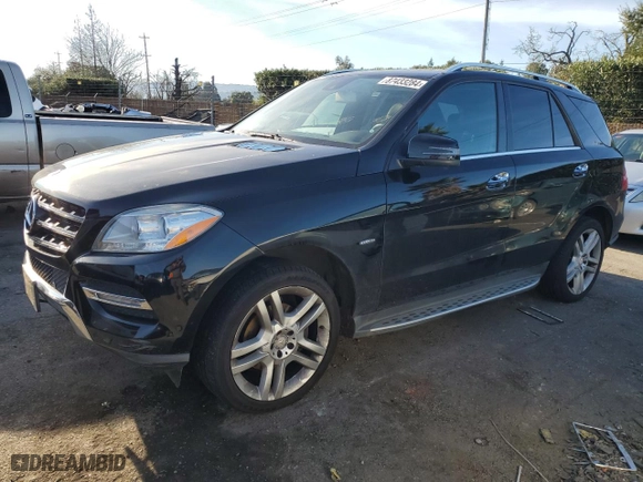 2012 Mercedes-Benz M-Class ML 350 with VIN 4JGDA5HB5CA033345, listed as a Copart auction lot 87433284 with 193,125 mi miles and Clean Title. Bid and sale history available at carsss.com. Image 1.